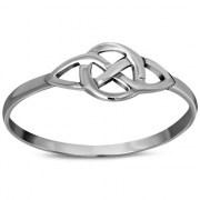 Sterling Silver Light Celtic Knot Ring, rp564